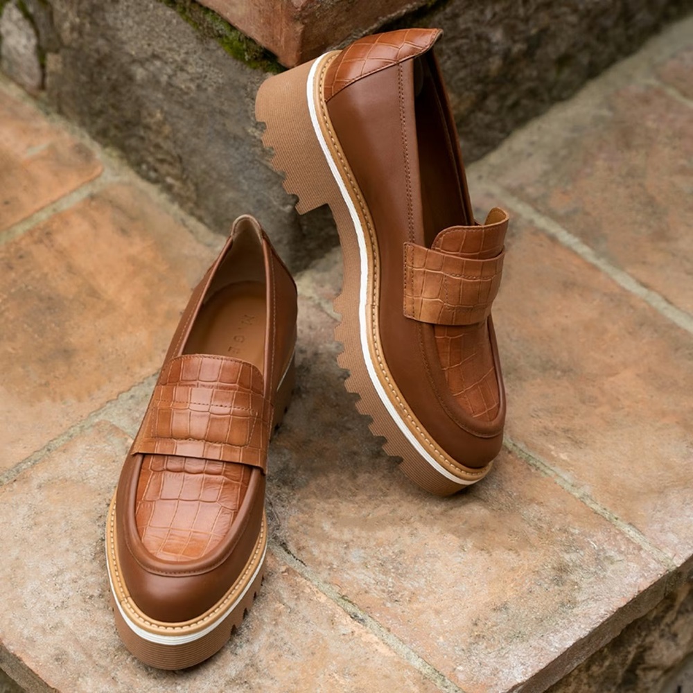 M. Gemi The Elsa Platform Loafer Tan EU 40.5 / US 9.5